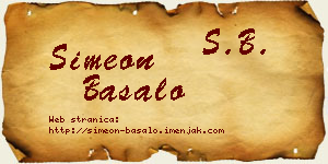 Simeon Basalo vizit kartica